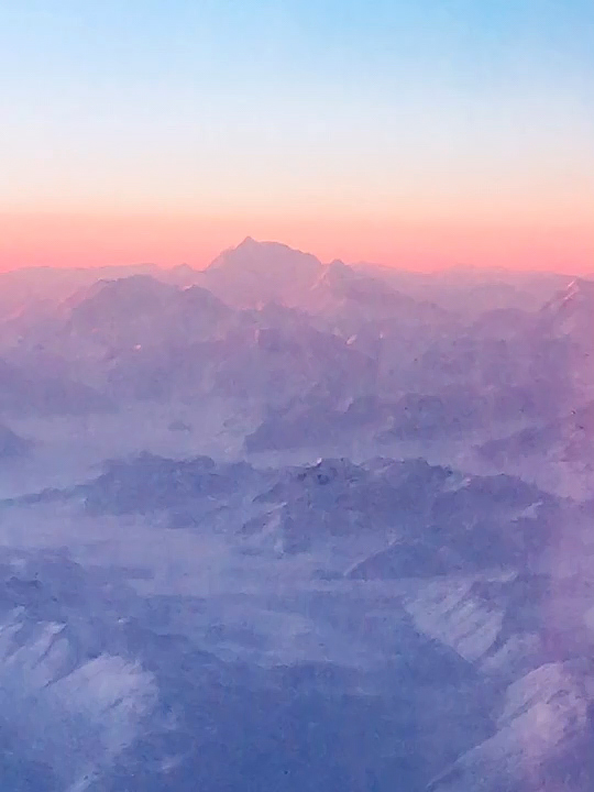 pastel colored mountain range