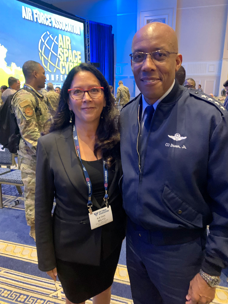 Kathy Mayo and General Charles Q. Brown, Chief of Staff U.S. Air Force