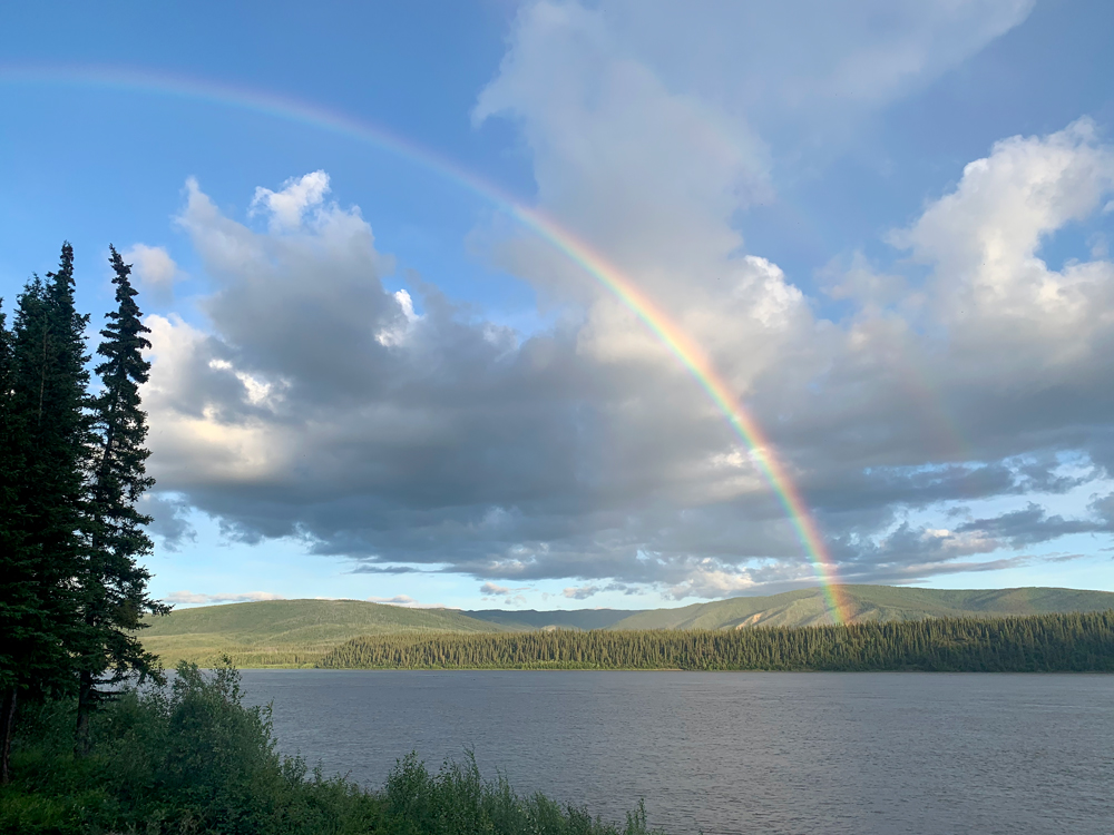 beautiful rainbow in Alaska wilderness